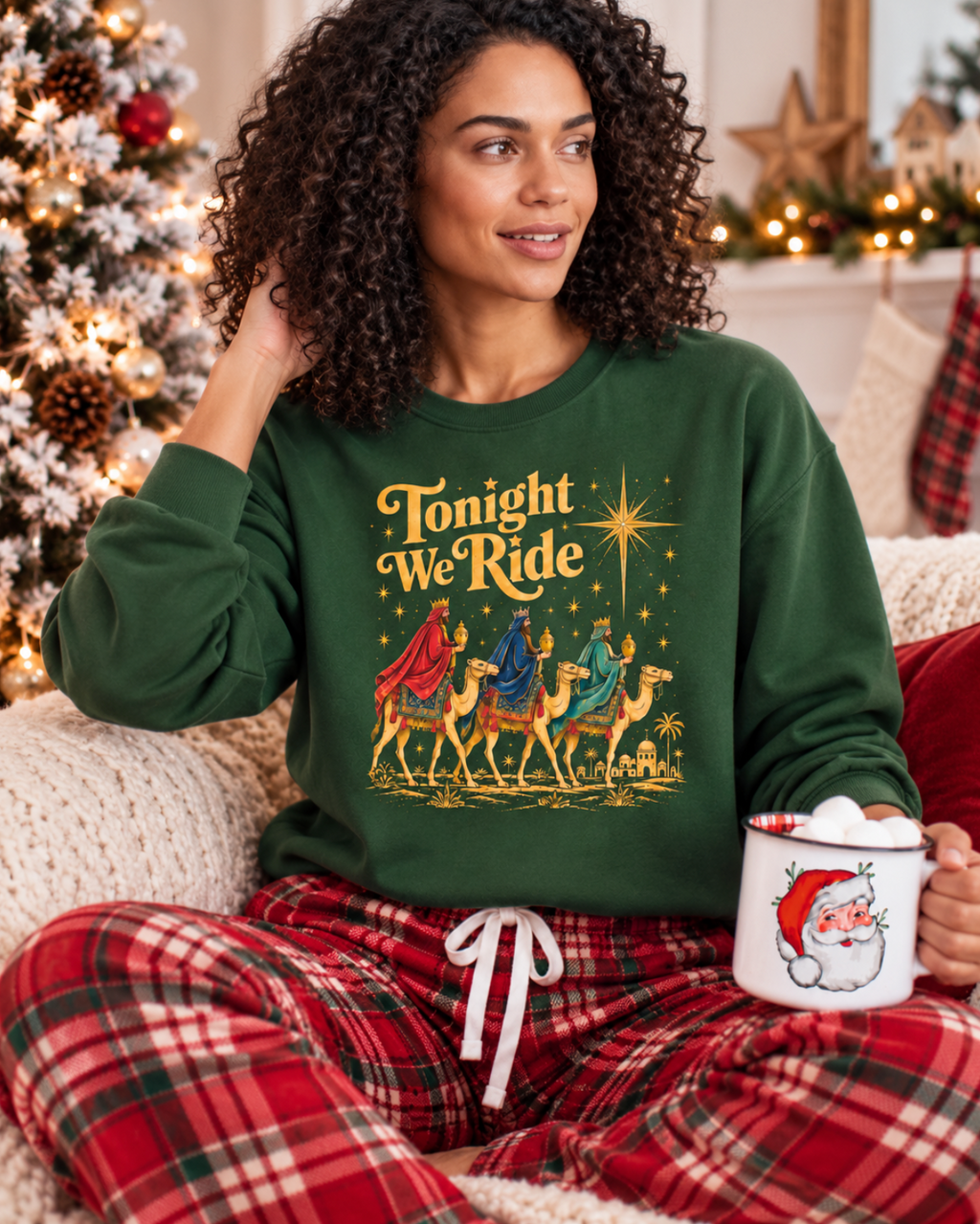 Tonight We Ride Sweatshirt – Funny Christian Christmas Gift, Three Wise Men Crewneck Copy