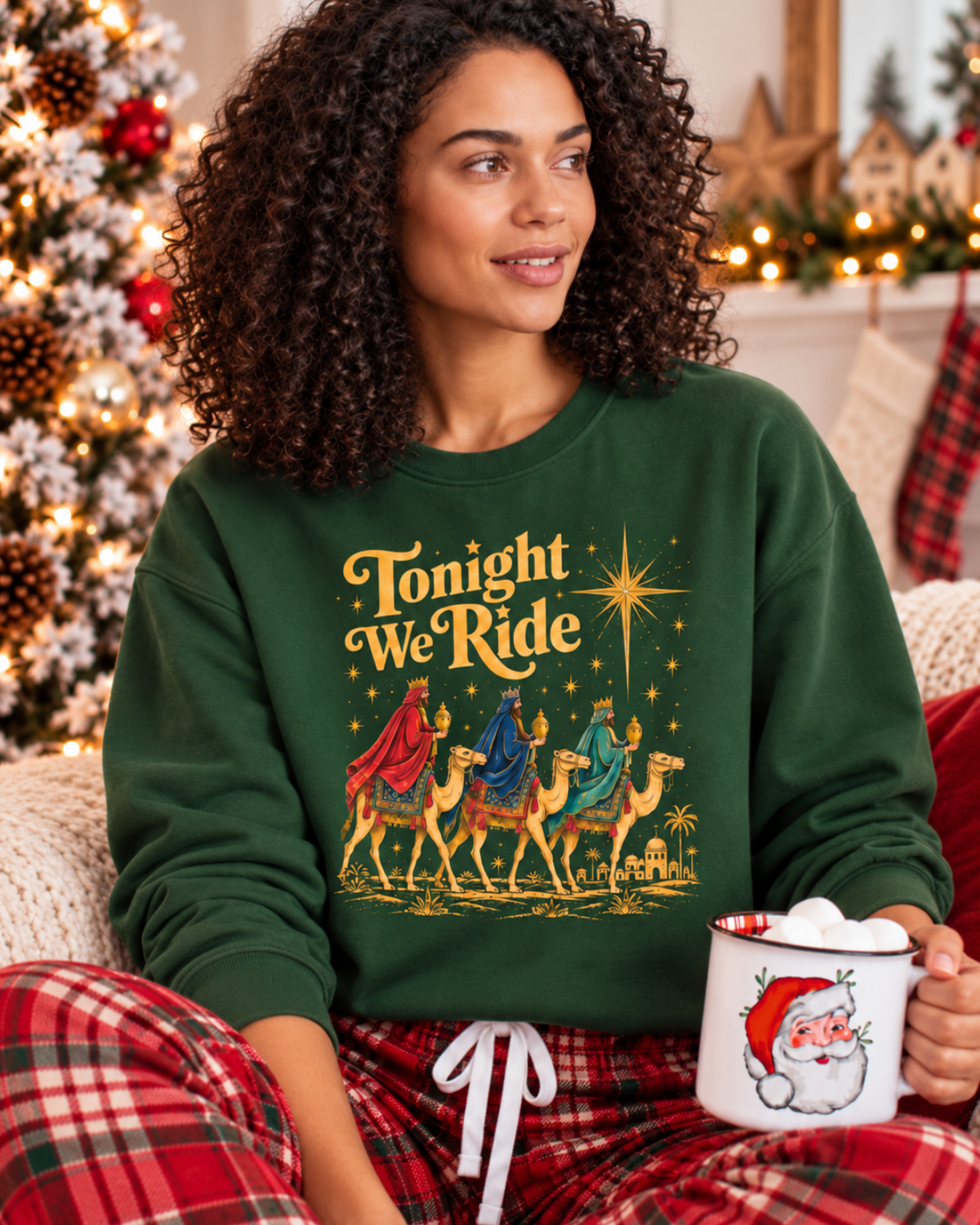 Tonight We Ride Sweatshirt – Funny Christian Christmas Gift, Three Wise Men Crewneck Copy