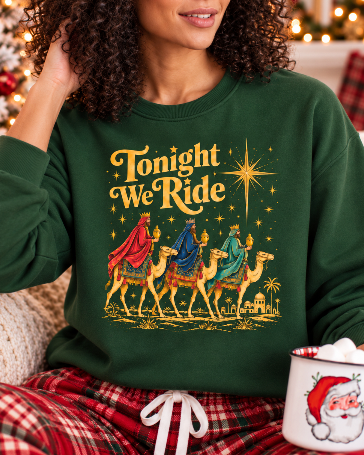 Tonight We Ride Sweatshirt – Funny Christian Christmas Gift, Three Wise Men Crewneck Copy