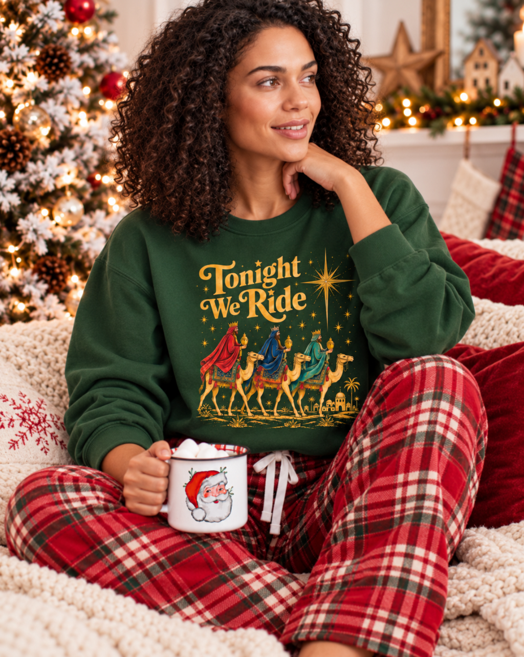 Tonight We Ride Sweatshirt – Funny Christian Christmas Gift, Three Wise Men Crewneck Copy